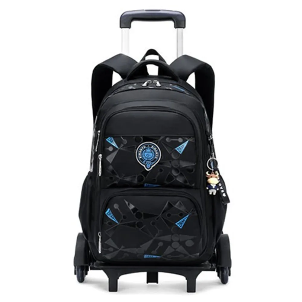 Laptop PC Backpack Schoolbag 3-6 Grade Boy Girls School Bag In Pupils Trolley Case Travel Luggage Pack Student Removable Handbag