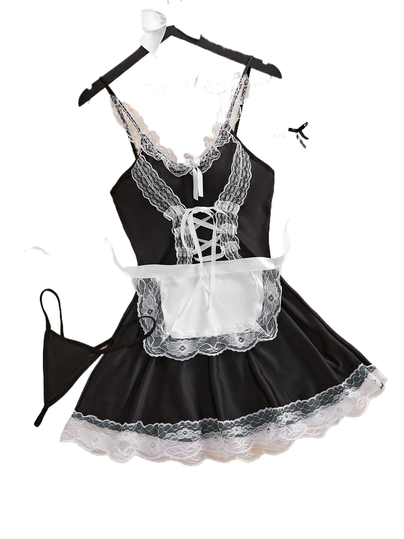 

Black White Lolita Maid Costume Cosplay Costumes Cute Dress Sexy French Apron Uniform Sexy Maid Party Skirt Women's Clothing