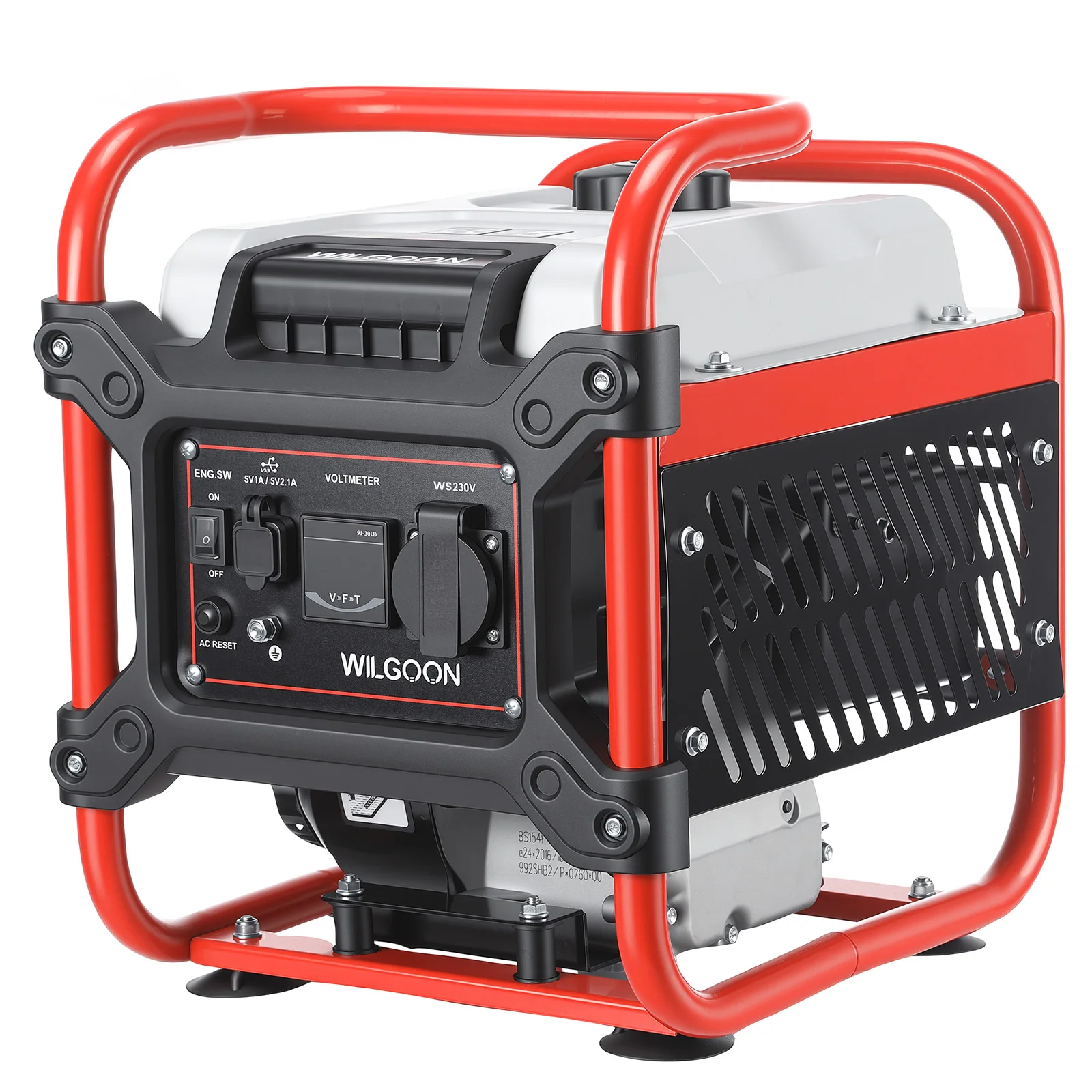 Bison Wilgoon 1000W Four-Stroke Air-Cooled Variable Frequency Gasoline Generator for Camping Motorhomes 105cc Displacement 96db