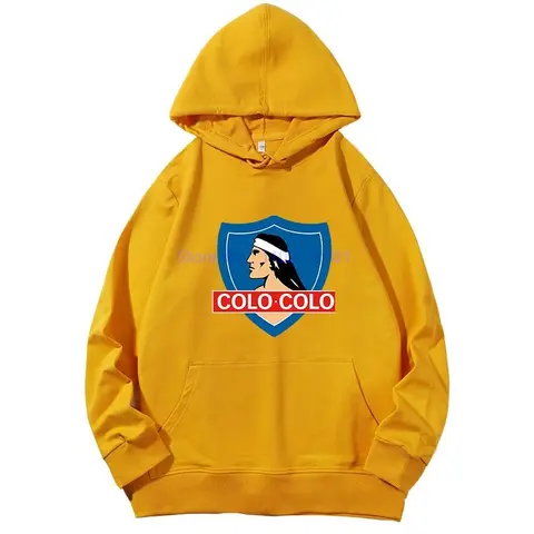 Moderiktiga grafiska huvtröjor Colo Colo Camista Soccer Blanco Football Unisex bomulls essentials huvtröjor Huvtröjor 10 best sales fotbollströja - №4