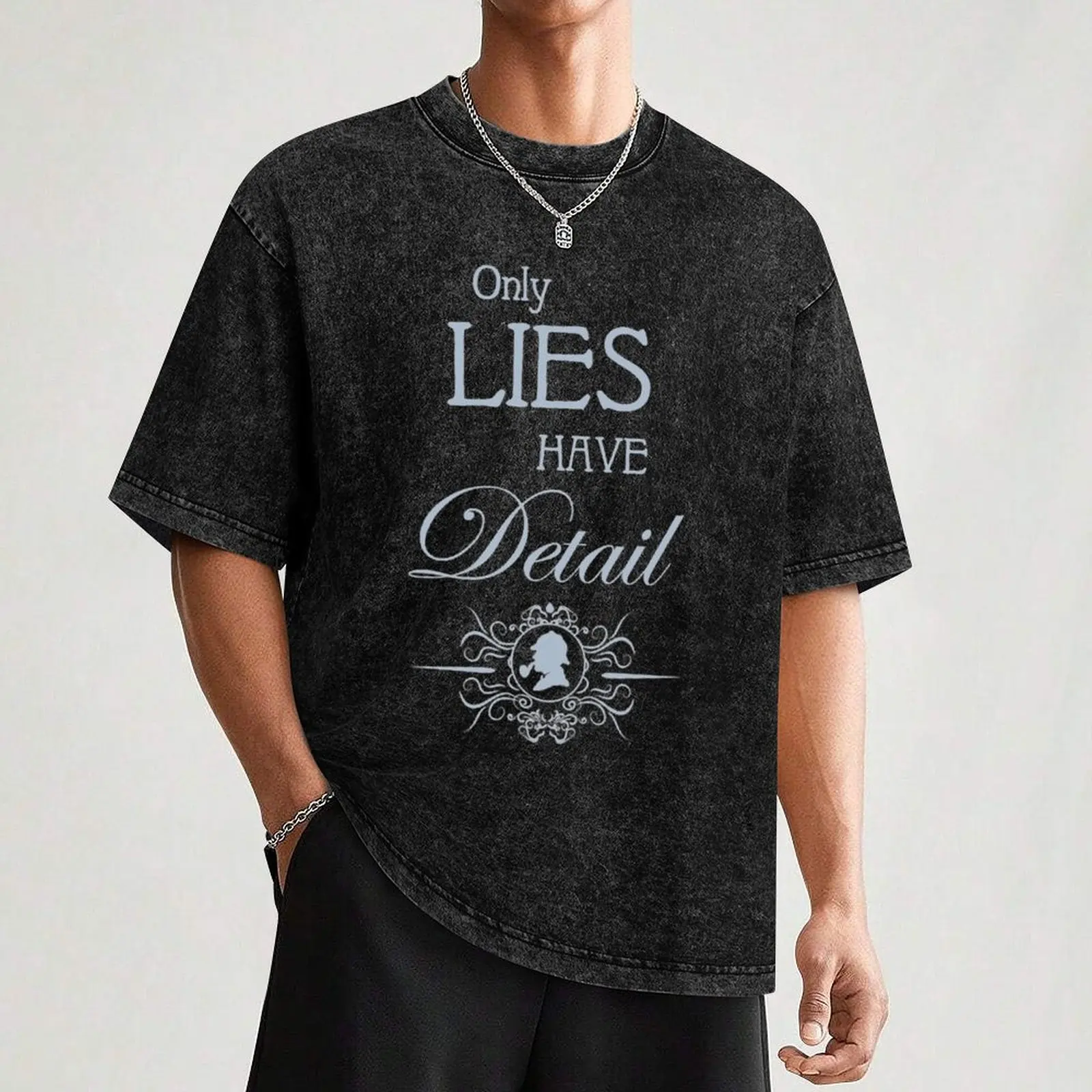 Sherlock Quotes 221B Baker St. British Detective Vintage Literary Gifts T-Shirt Sweat Absorbing