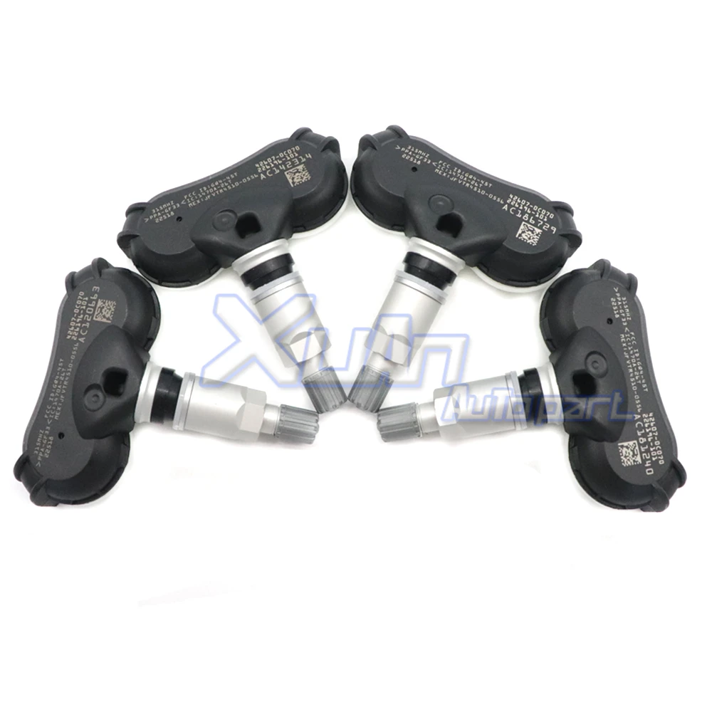 XUAN 4PCS TPMS Tire Pressure Sensor Monitoring System 42607-0C070 For Toyota Sequoia Tundra Sienna 315MHZ 2008-2013 42607-08010