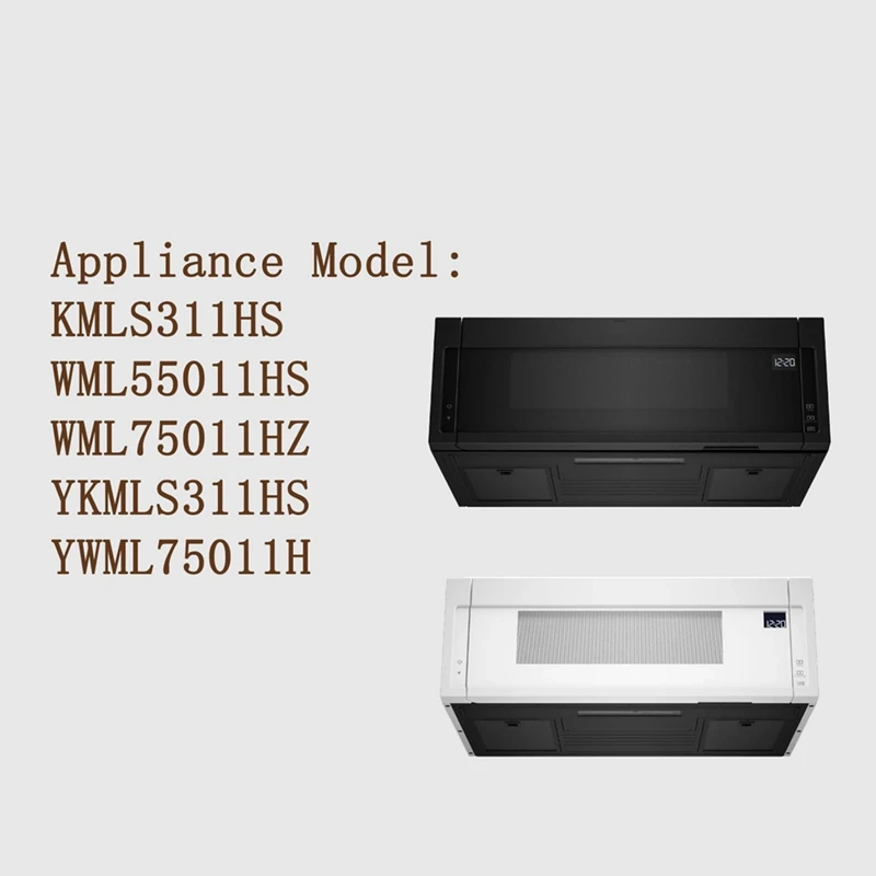 Filtros de carvão ativado, substituição para Whirlpool e Kitchen Aid, Over the Range Microondas, KMLS311HS, WML55011HS, 6 Pack