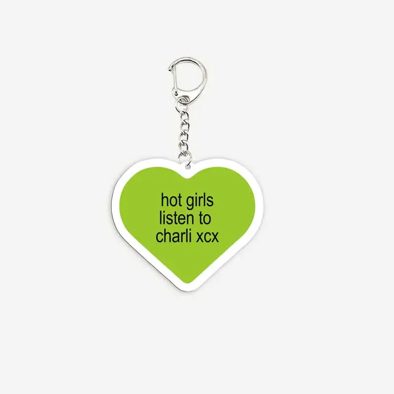 Charli XCX Brat Keychain Stainless Steel D-Shaped Fashion Accessory
