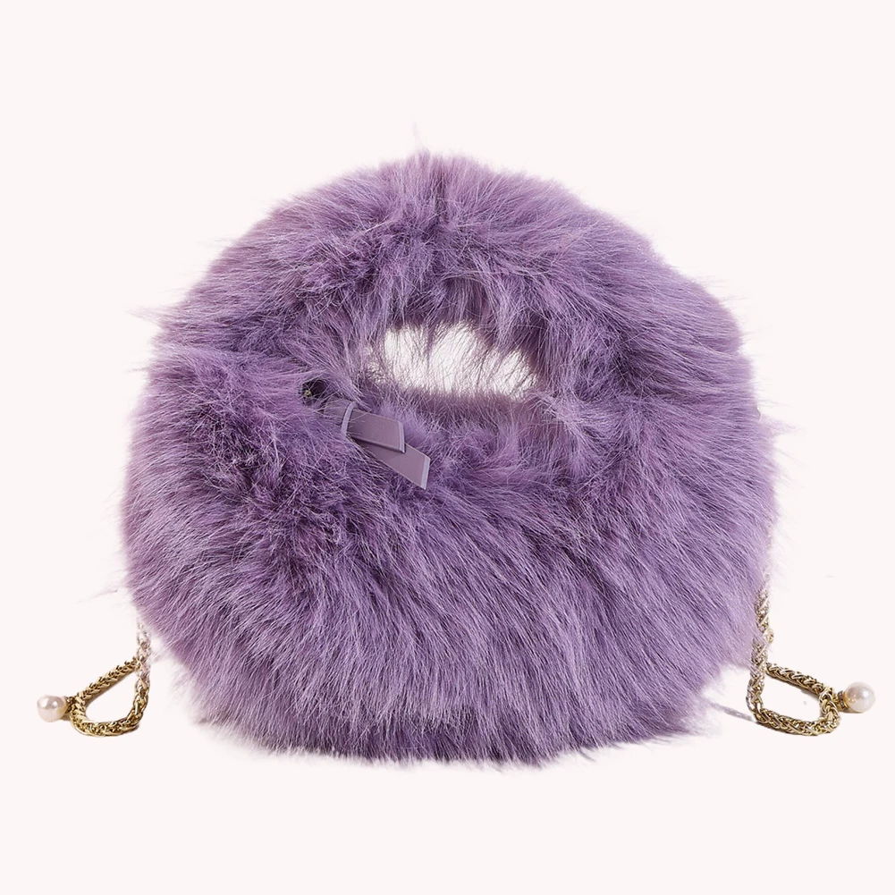 

Сумка через плечо из искусственного лисьего меха, нечеткая женская сумка с цепочкой, клатч, сумка-хобо для работы, путешествий