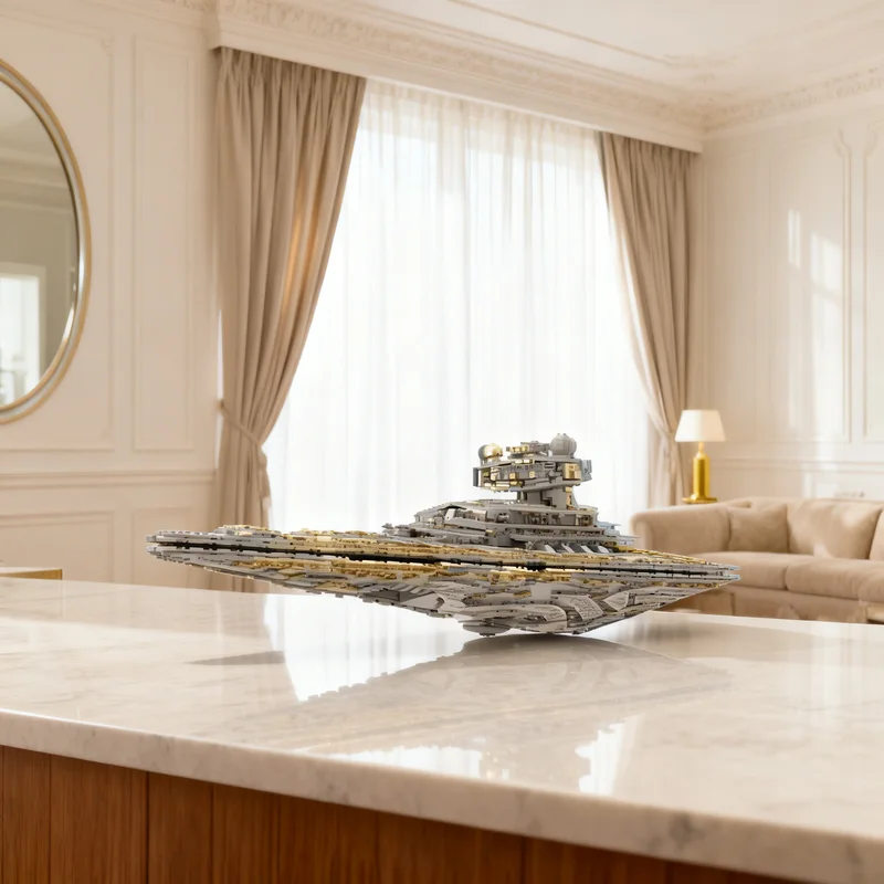 3130pcs MOC Star Battle SW Thrawn's Chimaera Imperial 1 class Destroyer Golden (Ahsoka) Model Christmas Gift Living Room Accent