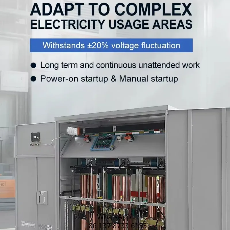 SBW Series Three Phase SVC 50kVA-200kVA Automatic Compensation Voltage Stabilizer Voltage Protector
