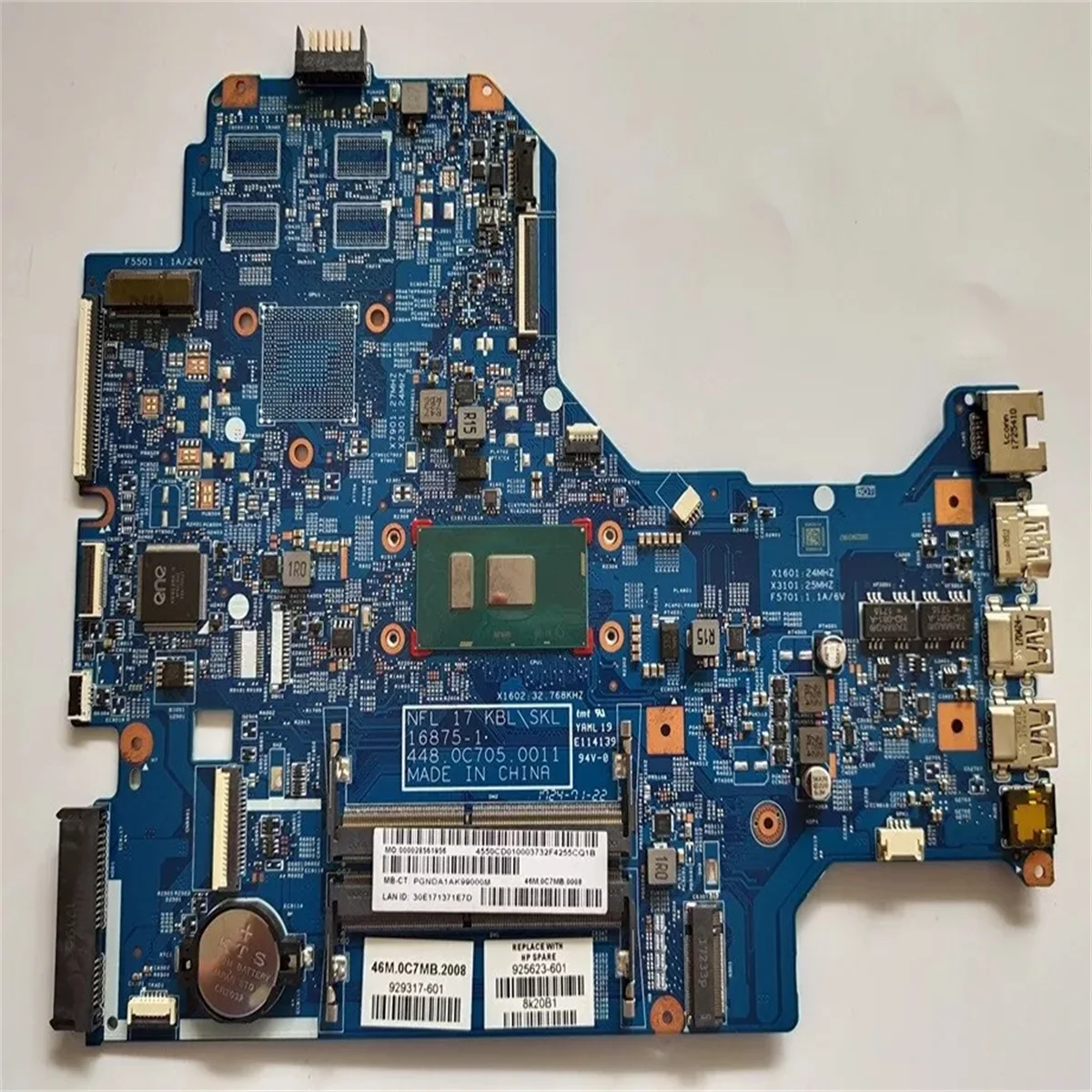 

925623 -601 для материнской платы ноутбука HP 17-BS 17T-BR000 i7-7500U, 100% полное тестирование