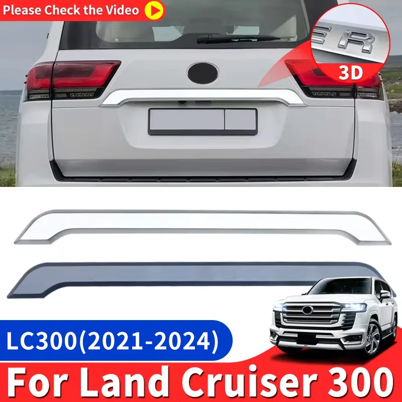 

For 2021-2024 For Toyota Land Cruiser 300 Tuning Body Kit Upgrade Accessories, Tailgate Decoration Cover Lc300 Trunk Door Chrome