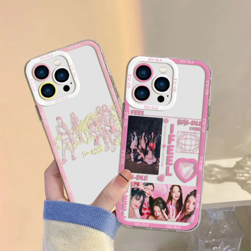 Kpop G-GIDLE I FEEL Phone Case for Samsung S24 S23 S22 S21 S20 FE Note20 Note10 Plus Ultra Lite 5G Clear Soft Cover