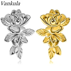 Vankula 2pc New Flower Ear Hanger Weights for Stretched Ears Gauges Stainless Steel Ear Plugs Gauges Stretching Kit Body Jewelry