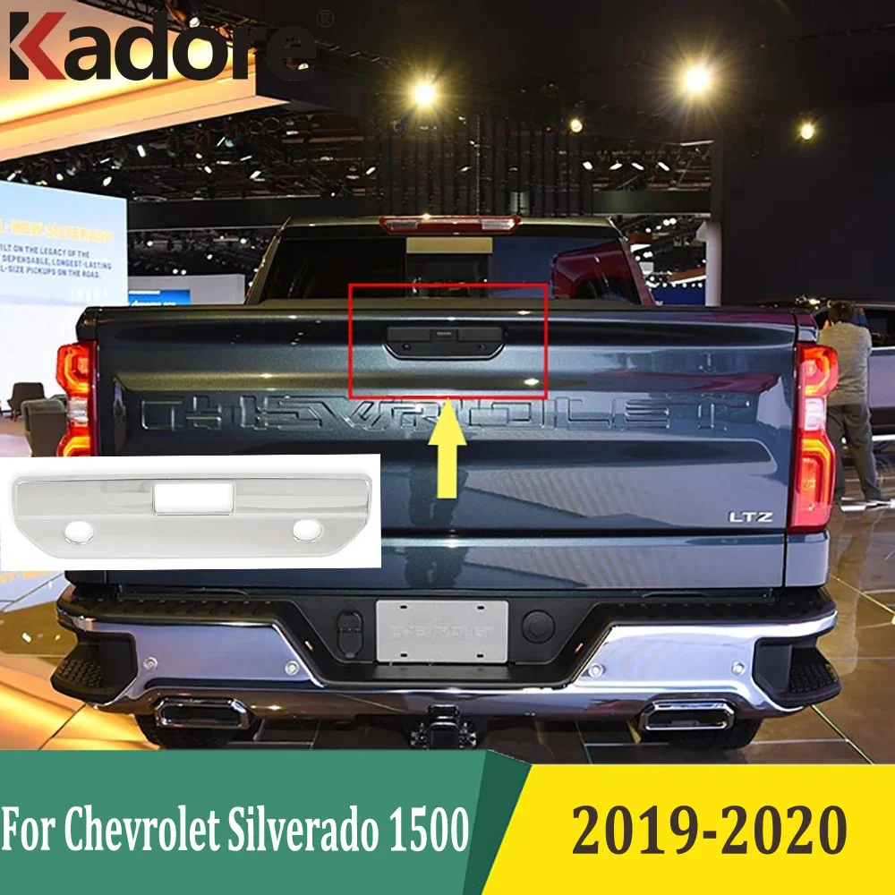 

Хромированная задняя дверная ручка для Chevrolet Silverado 1500 2019 2020, боковые ручки, чаша, аксессуары для отделки