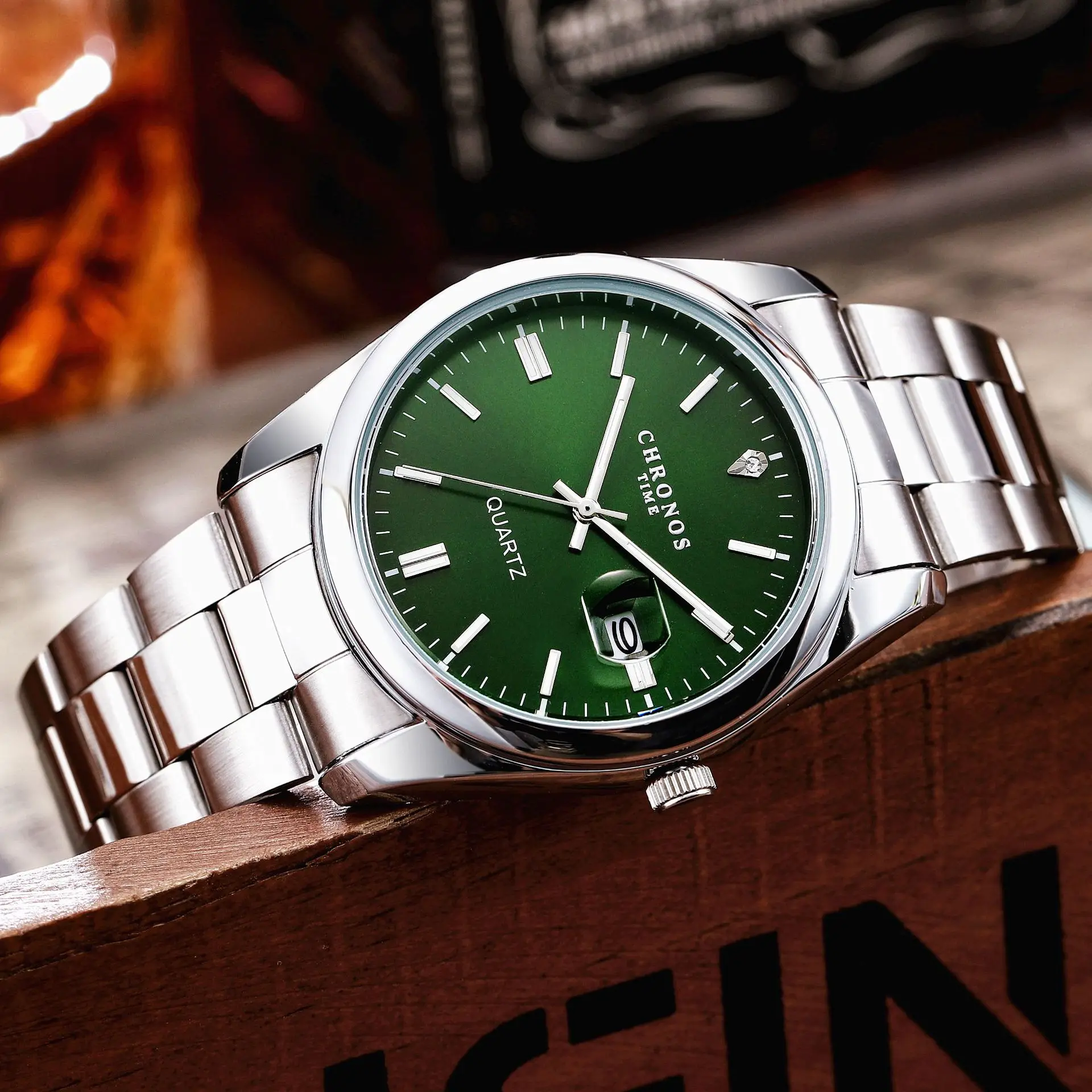 Men’s Luxury Alloy Quartz Fashion Wristwatches Waterproof Stainless Steel Casual Male Watch Business Sports Watch for Man