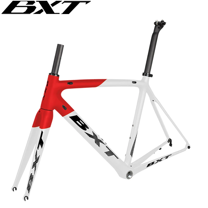 BXT 700C T1000 Carbon Fiber Road Bike Frame V Brake Men's Women's Unisex Bicycle Frame Lightweight Customizable Bike Parts