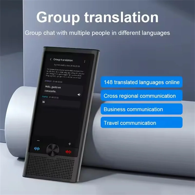 S10 مترجم صوتي 4G نترددات الشبكة GPT متعدد اللغات جهاز ترجمة ذكي في الوقت الحقيقي لمتعلم السفر العالمي