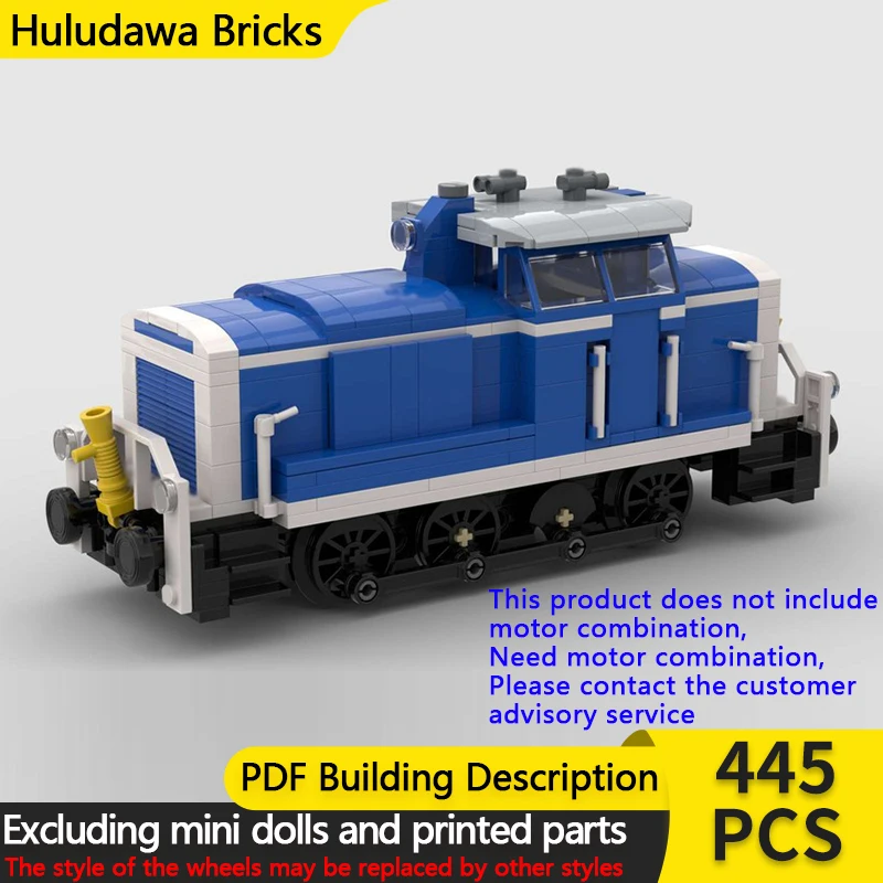 

City Car Model MOC Building Bricks Railway V60 Diesel Locomotive Modular Technology Gifts Holiday Assemble Children Toys Suit