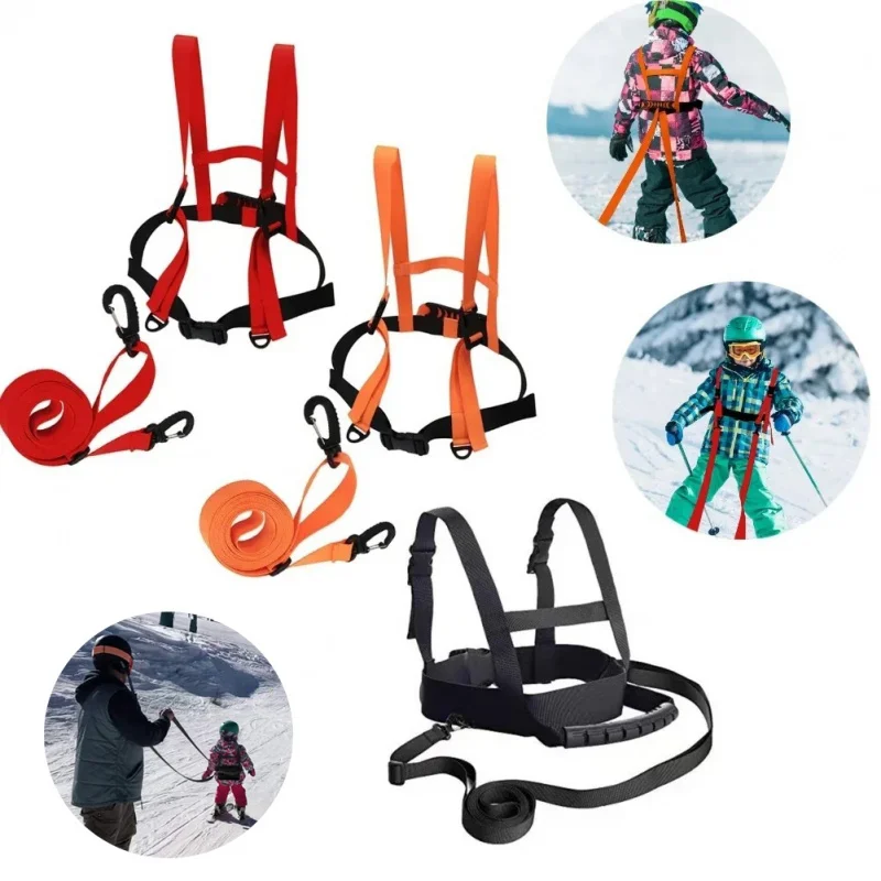 

Kids Ski Training Belt Anti-Fall Safety Traction Harness Rope for Snowboard Skating Ski Belt Outdoor Winter Skiing Shoulder Belt