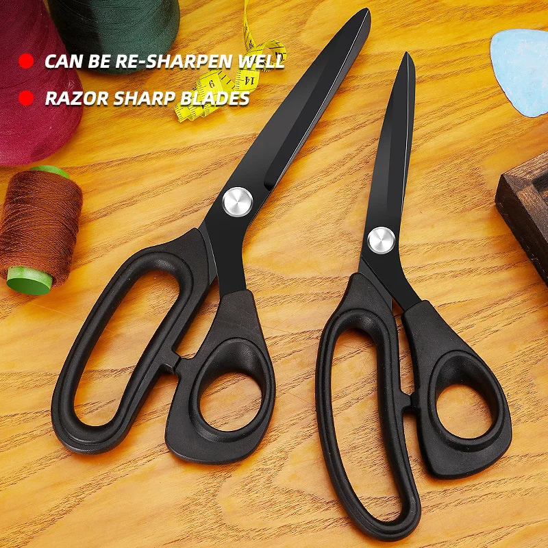 

Черные титановые офисные ножницы, нержавеющие, антикоррозийные, ручной работы, для вырезания бумаги, для рукоделия, для домашнего использования, для портных, для офиса, для студентов