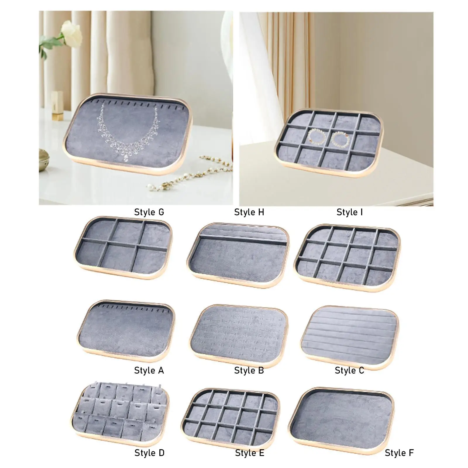 

Jewelry Tray, aluminum alloy Jewelry Display Tray, Jewelry Storage Tray for Dresser Selling Showcase