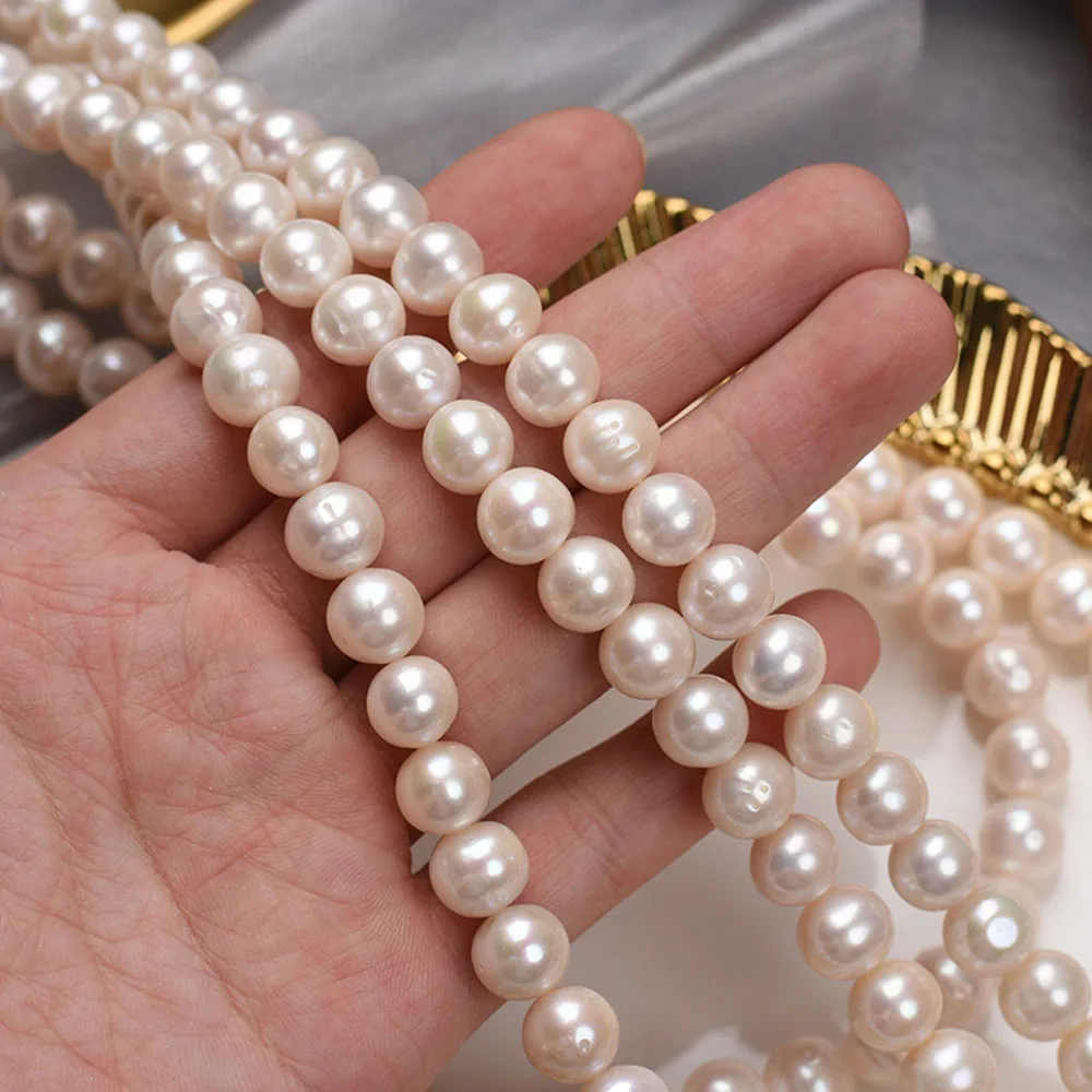 4A 8-9mm High Quality Near Round Beads Natural Freshwater Pearls Loose Beads for Jewelry Making DIY Necklace Bracelet Accessory