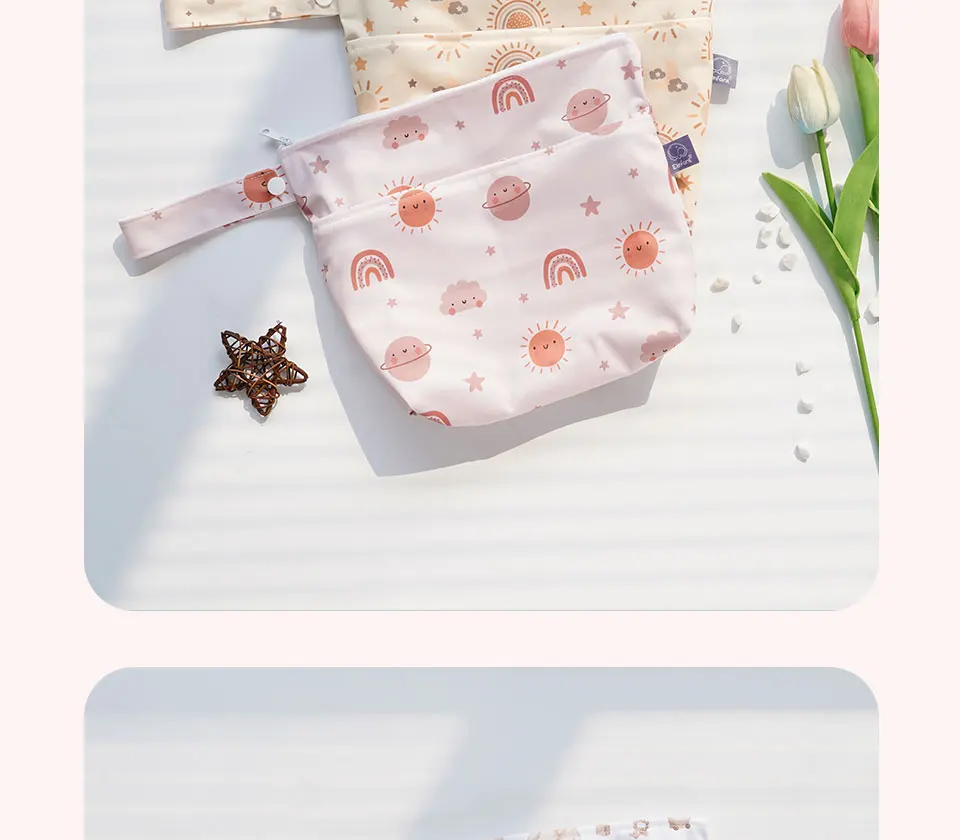 Kangobaby # my soft life # wasch bar wieder verwendbare Baby decke Aufbewahrung tasche leicht zu tragen multifunktion ale Reisetasche Größe 26x22x5cm – Detail 8