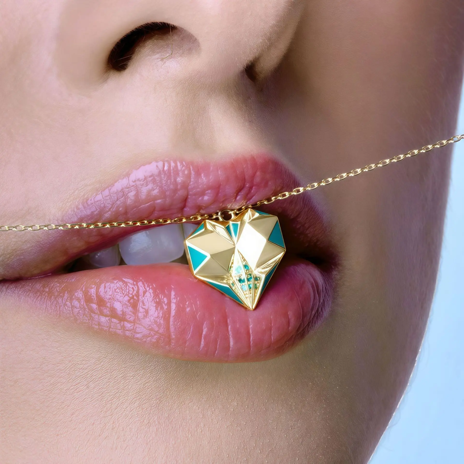 

Luxury Diamond-shaped Water Drop Zircon Necklace,Europe and America Is A Simple,Fashionable and Versatile Item for Women Wedding
