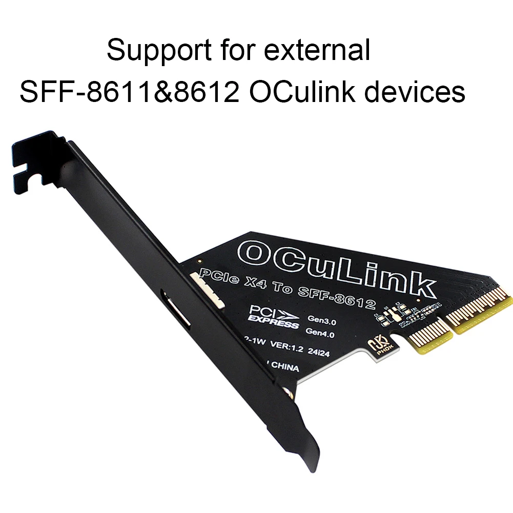 PCIe To SFF 8611&8612 Adapter Card PCI Express To SFF-8612 Expansion Card Adapter PCIe X4/X1 SSD To U.2 OCUlink SFF-8612 Adapter