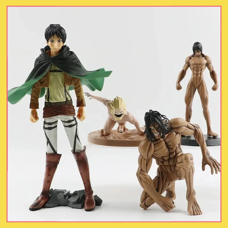 Anime Attack:Giant Periphery Handheld Stand up Giant Liwei Ancestor Kneeling Position Allen Yeager Anime Periphery Ornament Gift