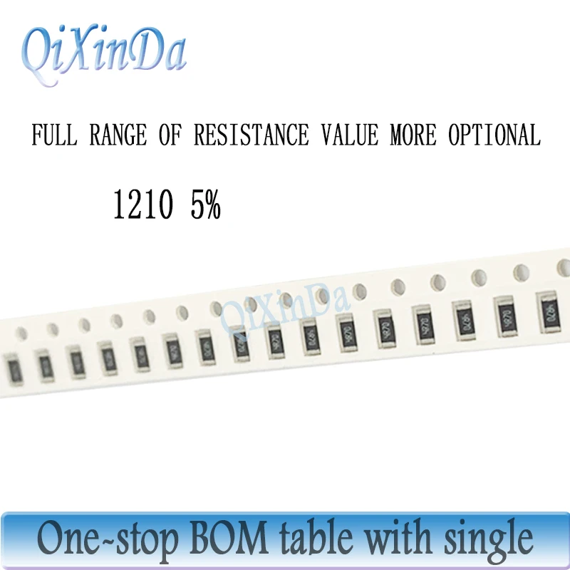 5000PCS 1210 SMD 5% Resistor 0R-10M 0.1R 0.22R 0.56R 1.5R 3.6R 10R 22R 100R 1K 10K 47K 82K 100K 220K 470K 620K 1M 4.3M 6.8M 9.1M