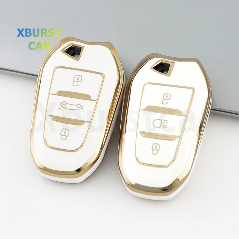 Capa tpu para chave remota de carro, capa para peugeot 4008 5008 308 408 508 2008 3008 citroen c4 c4l c6 C3-XR picasso ds3 ds4 ds5