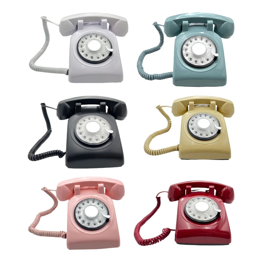 

1PC Rotary Telephone Recording Device for Parties 32GB Storage Card 10Hrs Working Wedding Birthday Decoration Piece