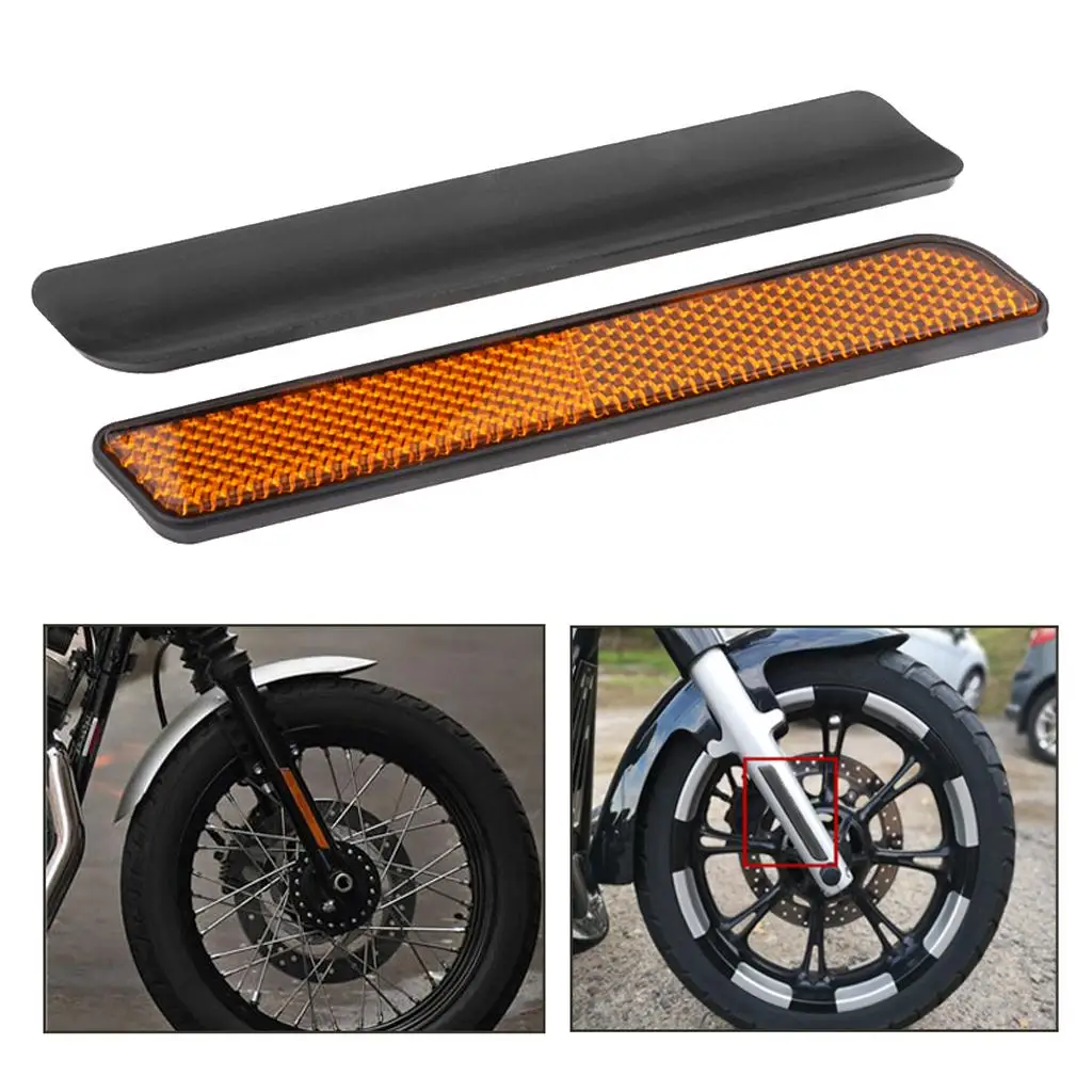 2 lot Plastic Front Fork Leg Reflector Mouldings for