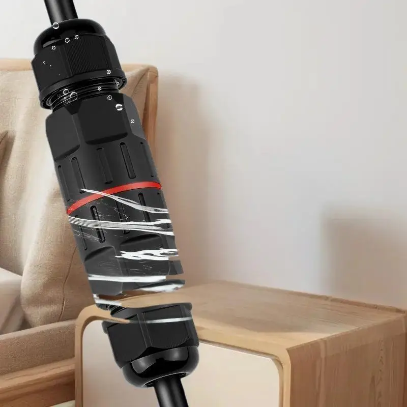 [E] 1/3Pcs Wire Connector IP68 Waterproof Cable Connector Quick Connection 2 In 2 Out 2/3 Pin Electrical Terminal Adapter