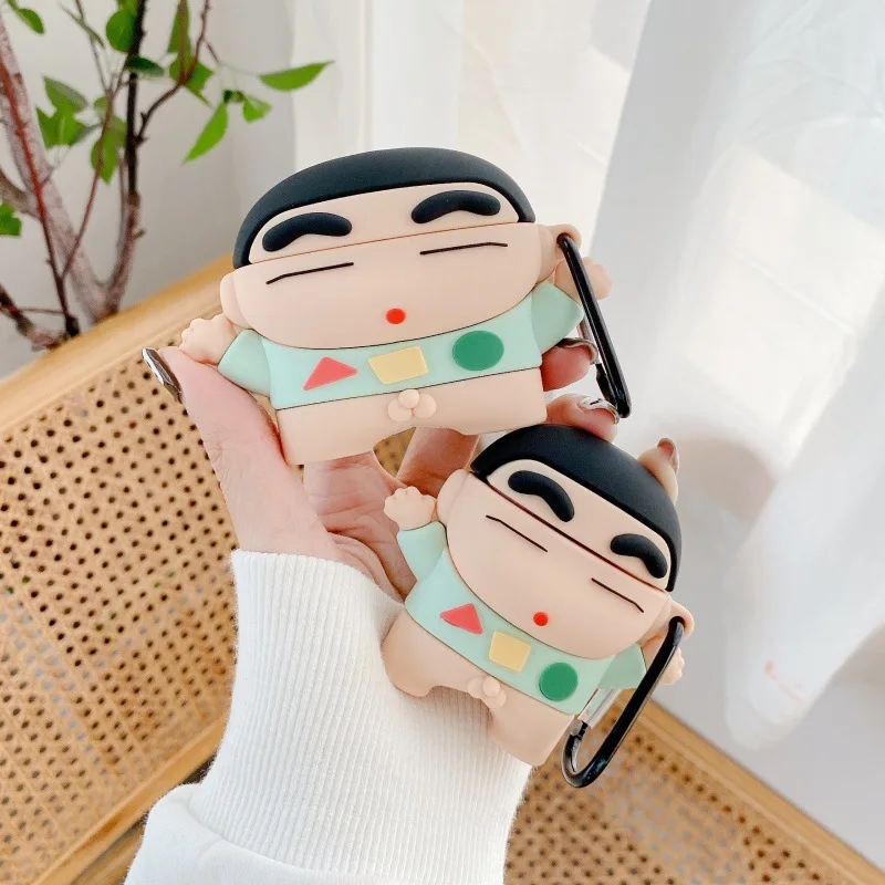 Cartoon Crayon Shinchans Earphone Case for Airpods 4 1 2 3 Anime Silicone Protective Hard Case for Airpods Pro2 Headset Cover view 2