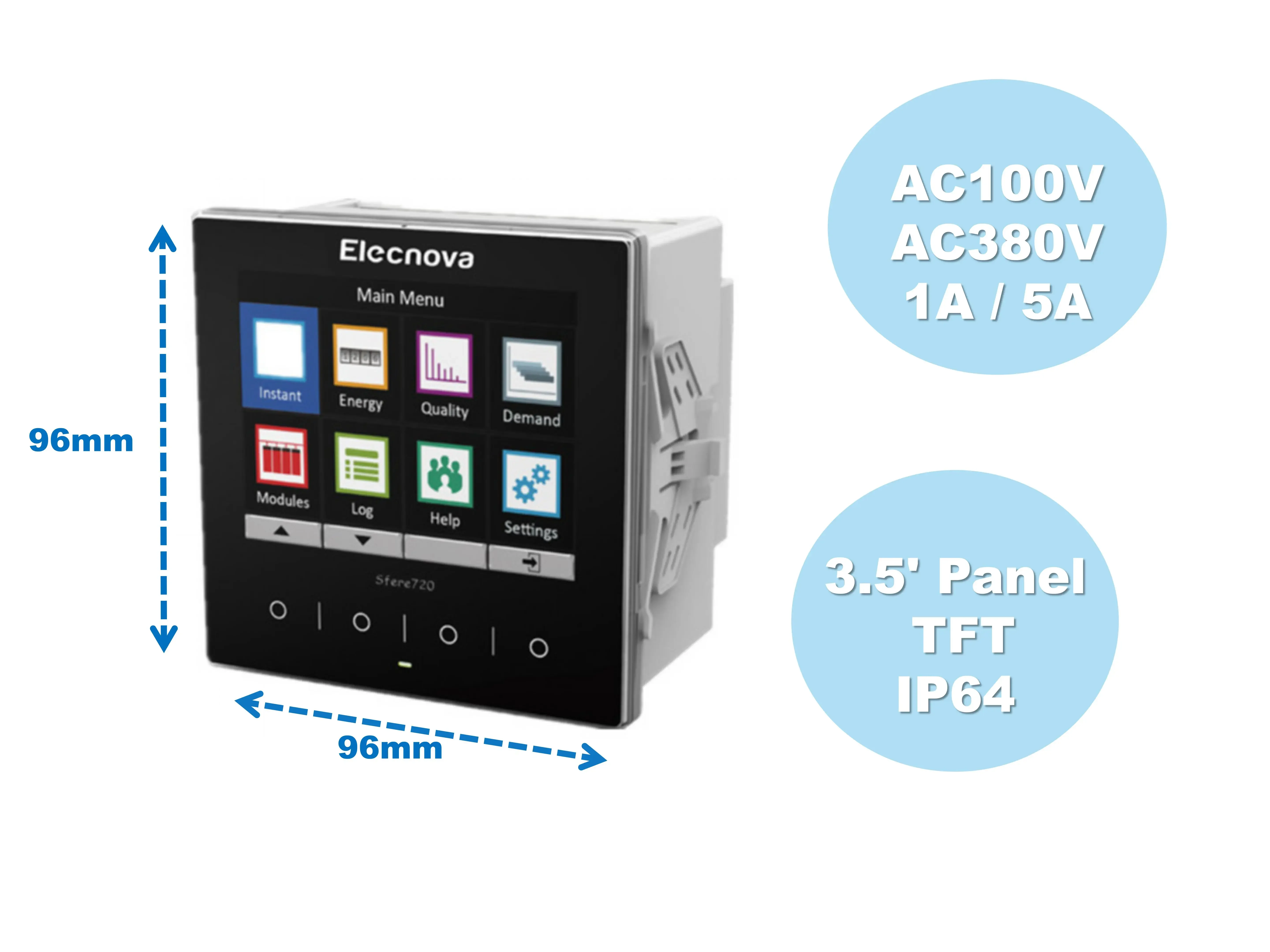 Sfere720 smart home system power meter wifi digital panel meter