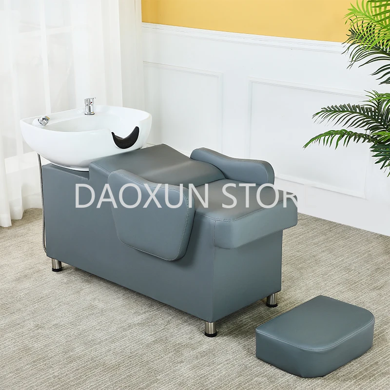 

Luxury Shower Head Shampoo Chair Hair Salon Fashion Hair Washing Station Chair Massage Behandelstoel Salon Equipment MQ50SC