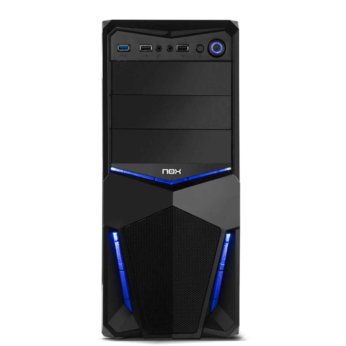 Computer Box PC desktop Semitorre ATX pvd USB 3.0 nero Gaming - NOX