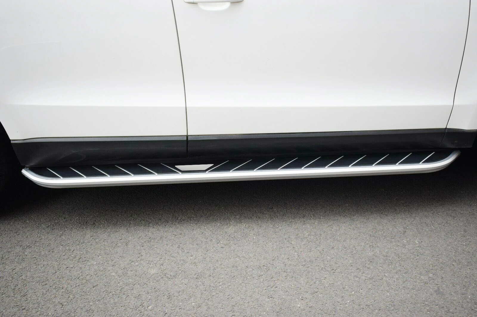 2 قطعة ملحقات الخطوة الجانبية مناسبة ل Volkswagen VW ID.4 2020-2025 لوحة الجري Padel Step Bar الألومنيوم جميع الأسود (مع قوس) #6