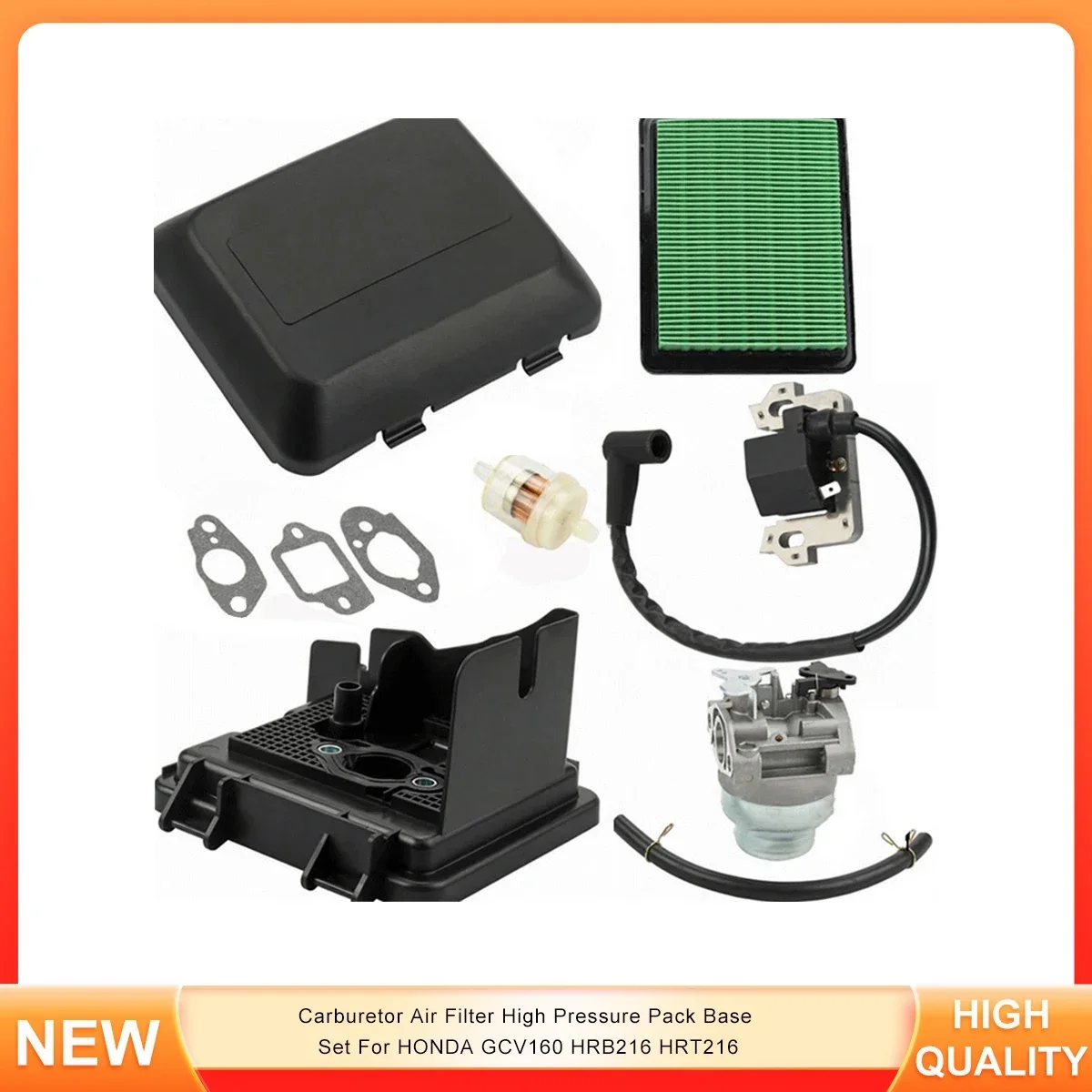 

Carburetor Air Filter High Pressure Pack Base Set For HONDA GCV160 HRB216 HRT216