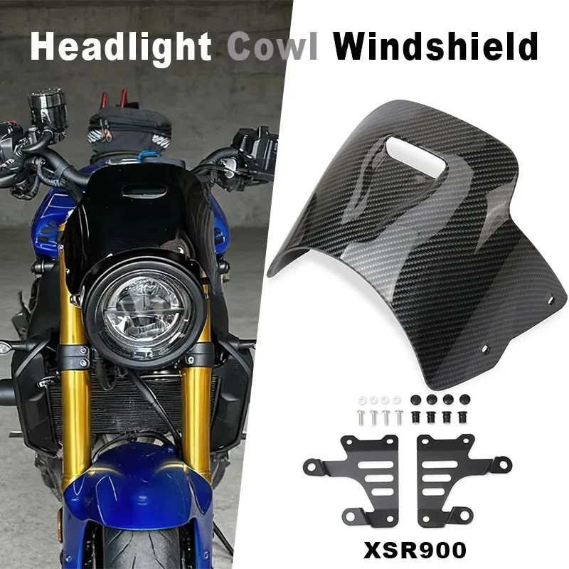 YOLENSE Motorcycle Headlight Cowl Visor Wind Deflector For XSR900 XSR 900 2022-2026