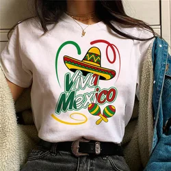 Camiseta de México para mujer, top divertido de verano, ropa de anime para mujer