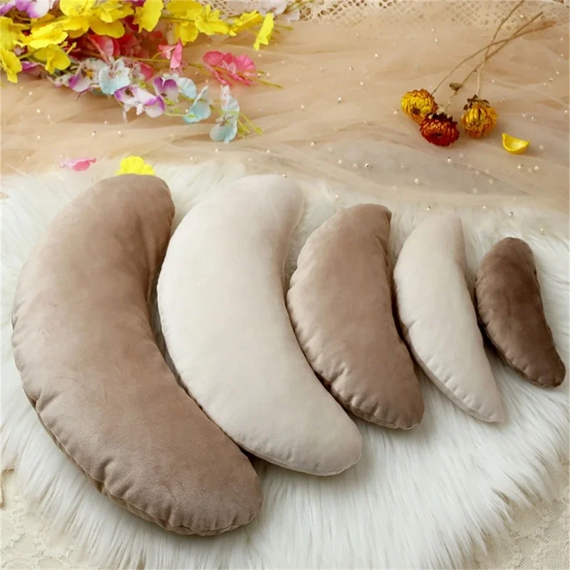 5pcs Newborn Photography Accessories Pillow Newborn Photography Props Girl Boy Moon Shape Pillow Baby Photoshoot Props Studio