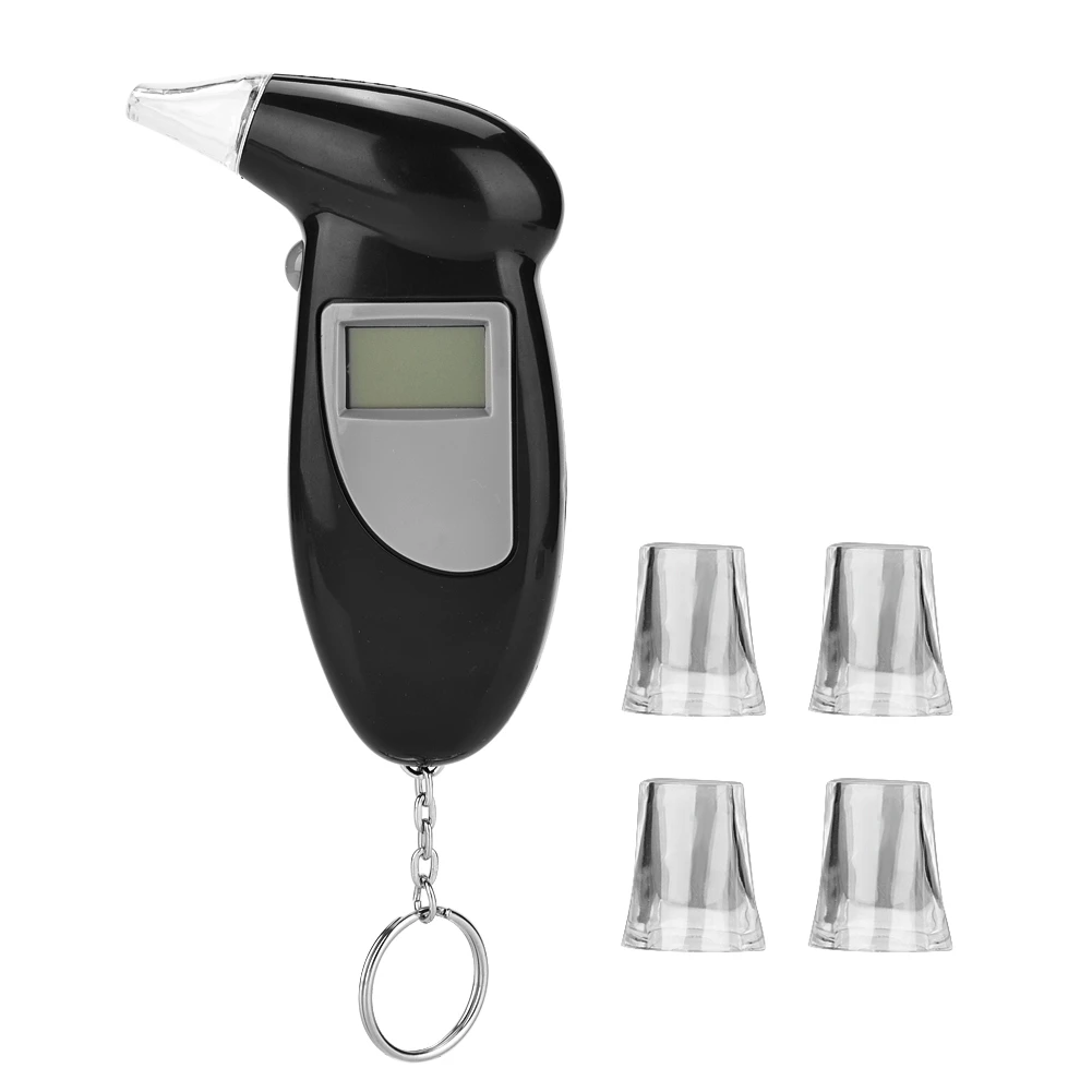 Breathalyser LCD Screen Professional Alcohol Breath Tester Analyzer Lie Detector Breathalyser No Backlight
