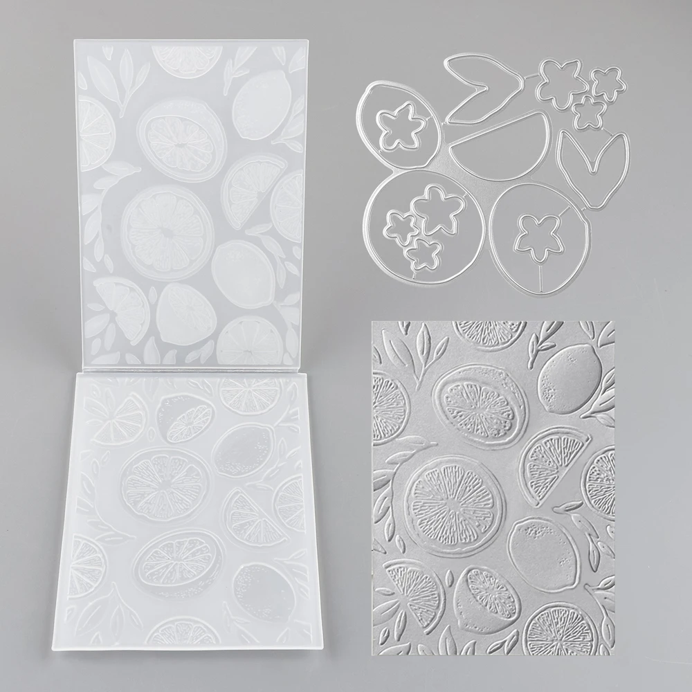 

Fruit Lemon 3D Embossing Folder and Matching Dies Doodle Background for Adding Textured Detail to Paper Crafting Project 2023