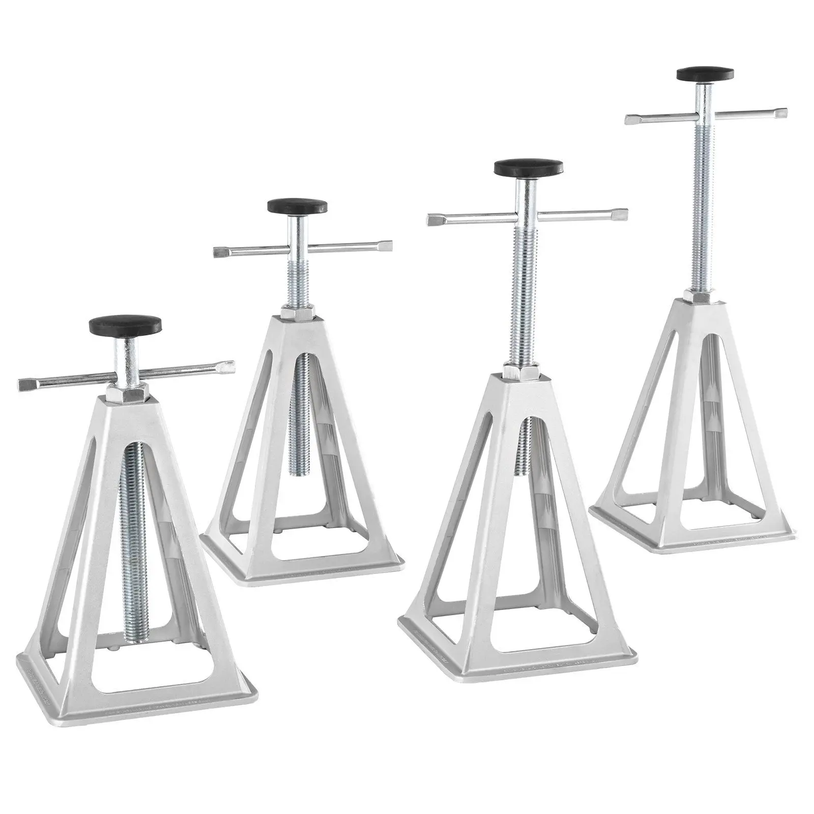 

RV Trailer Stabilizer Jacks 4 Pack - 6000lb Capacity, 11in-17in Height Adjust, Durable ADC12 Aluminum with Rubber Foot
