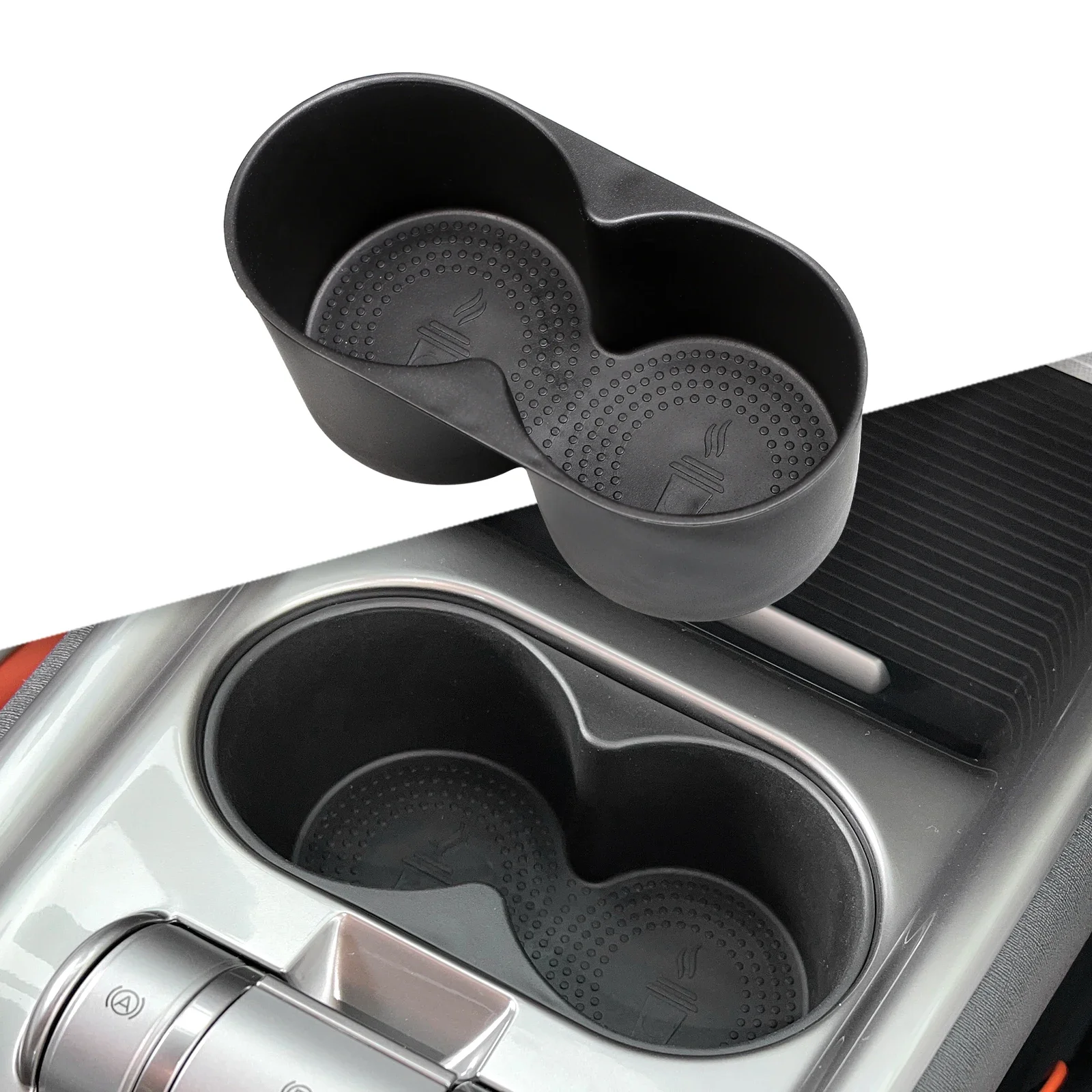 Cup Holder Storage Box Shock-Absorbing Central Armrest Cup Tray TPE Tidying For BYD Dolphin 3
