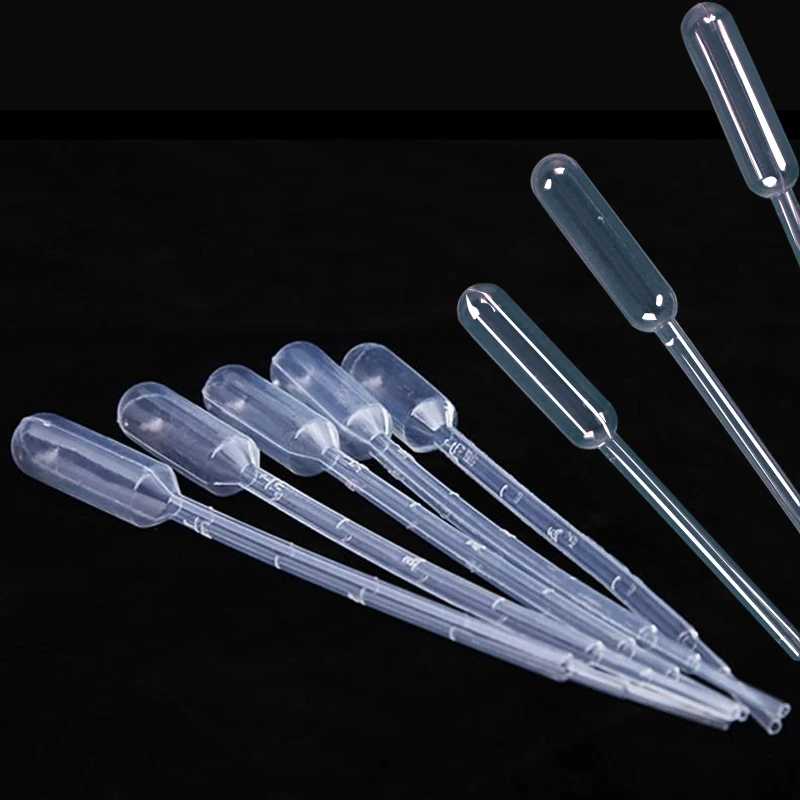 100pcs/bag 3ML Laboratory Disposable Pipette Pipe Plastic Eyedrops Dropper Transfer Graduated Liquid Dropper Lab Supplies