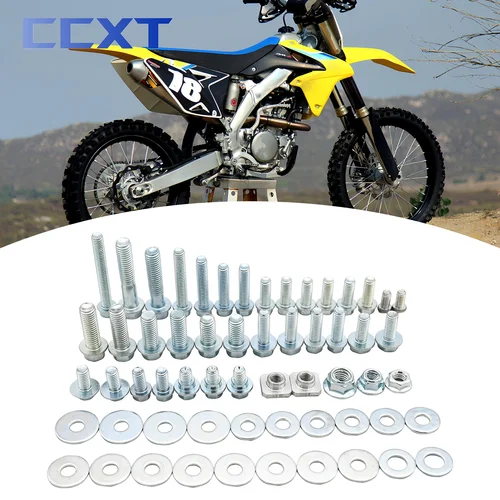 Kit de tornillos de guardabarros de carenado para motocicletas, juego de sujetadores para Suzuki RM RMZ RMX 125-500cc RMZ250 RMZ450 RMX250 RMX450 RM125 RM25