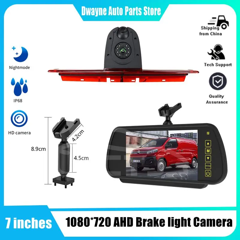 

With Lights For Mercedes Sprinter Crafter Truck Vehicle Brake Light Rear View CameraHigh Definition Night Vision Waterproof