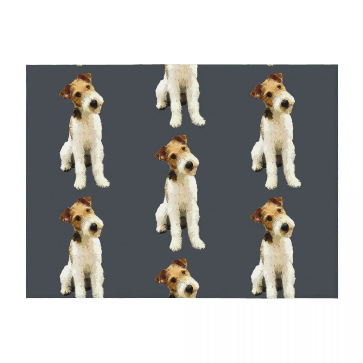 

Wire Fox Terrier Head Tilt Throw Blanket Nap Sofa Blankets For Sofas Blankets